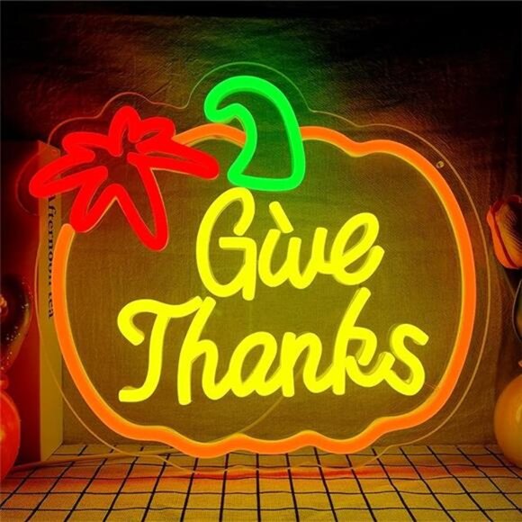 BRAND NEW Thanksgiving Neon Sign Pumpkin Neon Sign - Picture 8 of 8